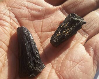 2 Black Tourmaline (Hand mined in California!)