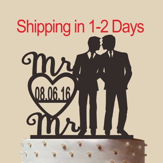 Gay Wedding Cake Topper Gay Cake Topper His And By Caketoppermart 