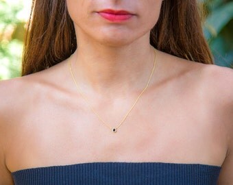 Custom Birthstone Necklace, Birthstone Necklace, Gift For Bridesmaids, Dainty Gold Necklace, Gold Necklace, 925 Sterling Silver Necklace