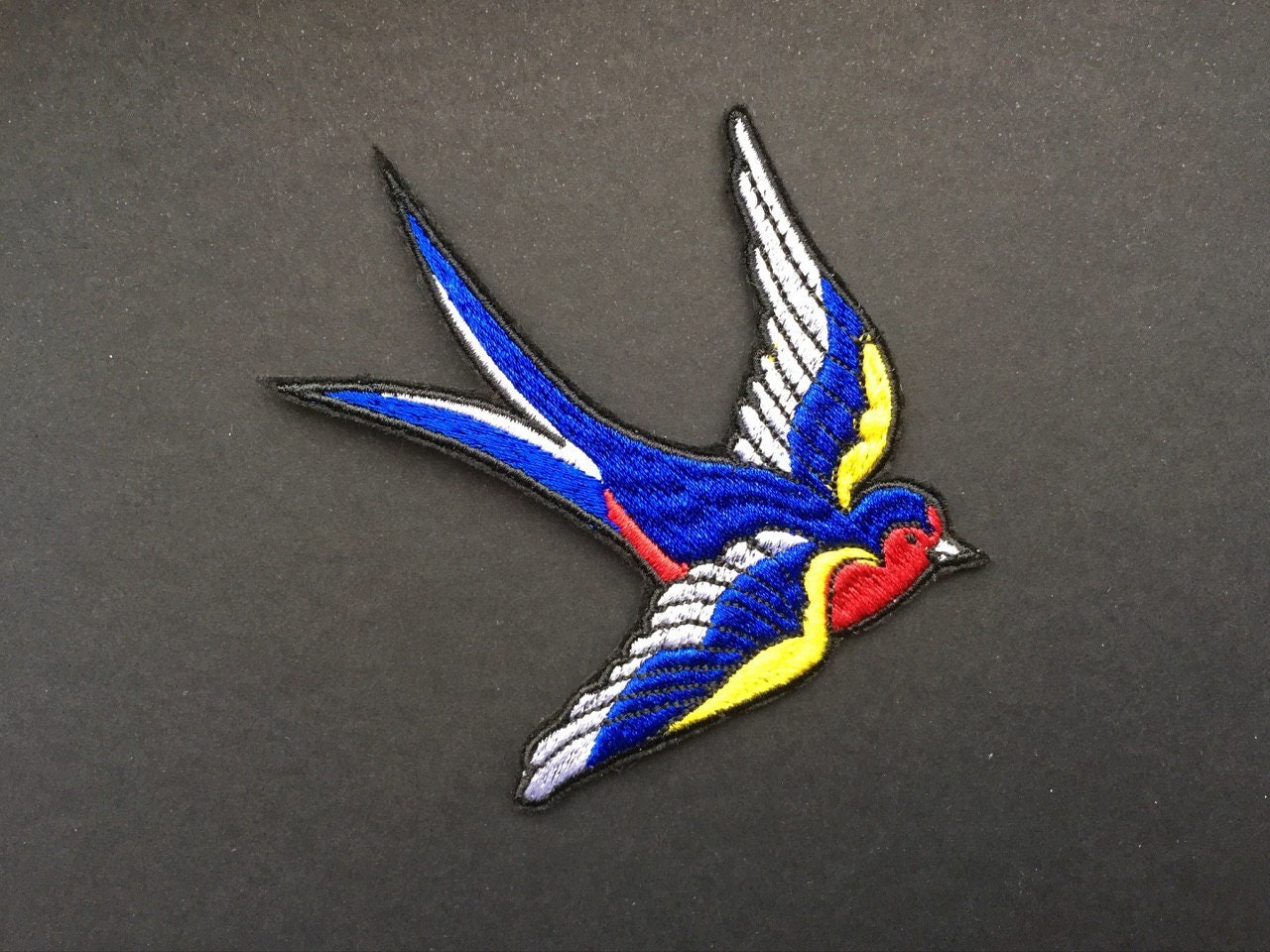 Swallow Patch Iron On Embroidered Patches Applique Art Rock 3869