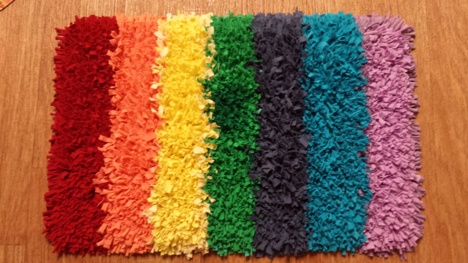 Rainbow Shag Rag Rug FREE SHIPPING