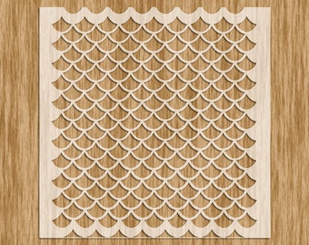 AP0108M - Fish Scale EXTRA Small Pattern Stencil MINI SERIES