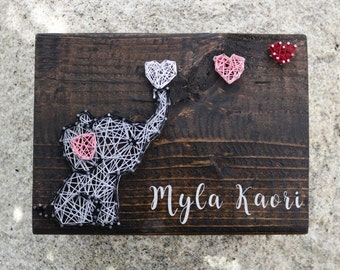 Elephant string art | Etsy