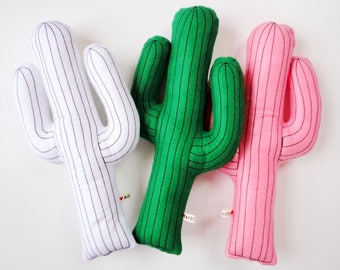 Cactus pillow, Saguaro cactus toy, green nursery, felt fabric cacti, succulent cushion, adventure nursery, southwestern wedding decor