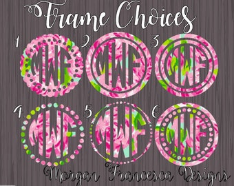 Lilly Pulitzer Monogram Decal Yeti decal / tumbler decal / vinyl decal / bridesmaid gift / car decal / laptop decal