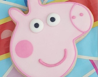 Peppa pig cookies | Etsy