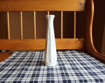 Vintage Milkglass Vase with Star Design