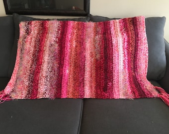 Blanket, Crochet Blanket, Pink Crochet Blanket, Crochet Throw Blanket