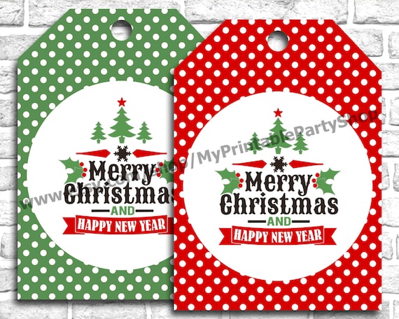 Items similar to PRINTABLE Holiday Gift Tags, Christmas Gift Tags ...