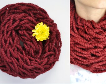 Arm Knit Scarf / Infinity Scarf / Triple twisted / Perfect Gift / Winter / For her