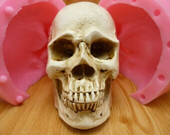 Skull Silicone head Mold,3d big skull silicone mold, skull mold cake, skull mold soap. skull mold candles