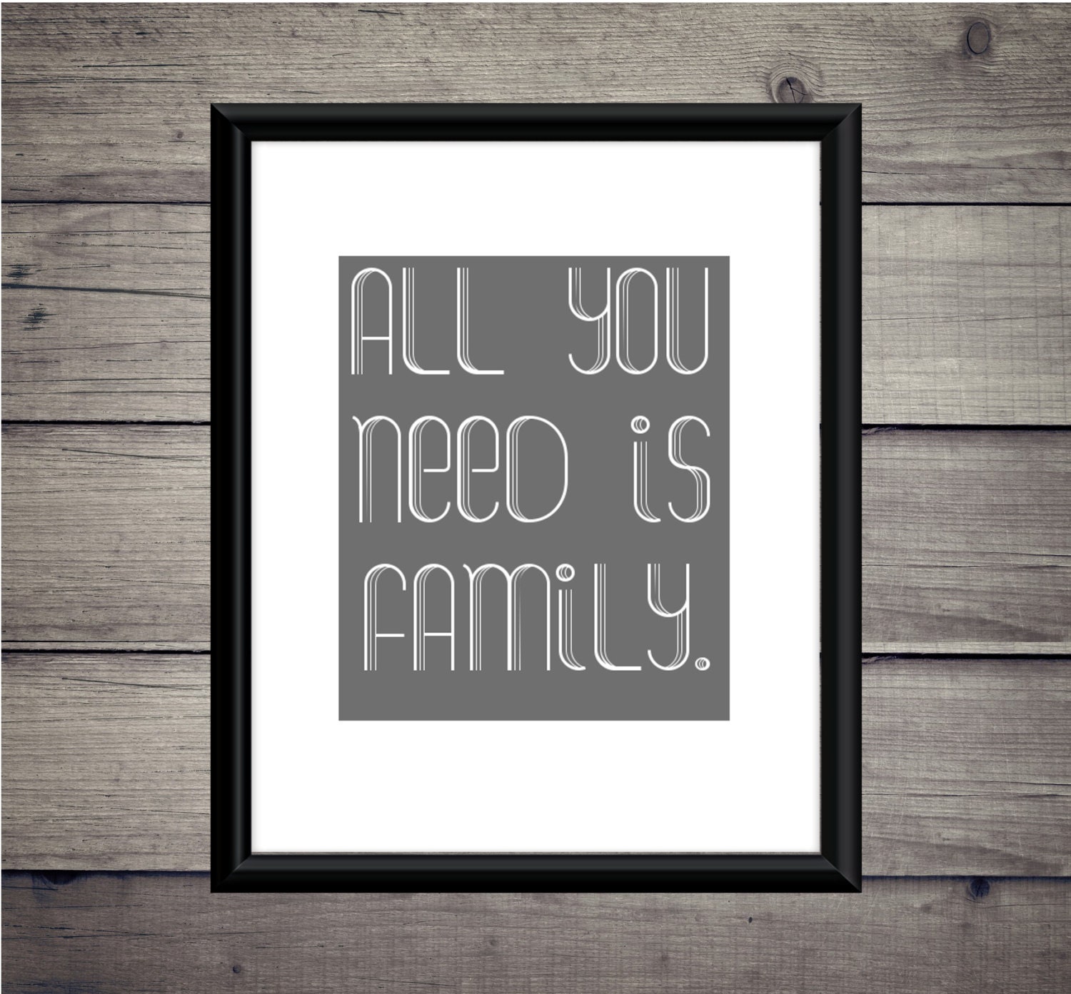 All You Need Is Family Instant Download Digital Art