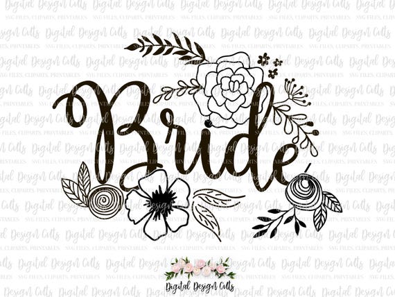 Bride SVG Bride Flowers SVG Bride Boho SVG Bride Iron-on