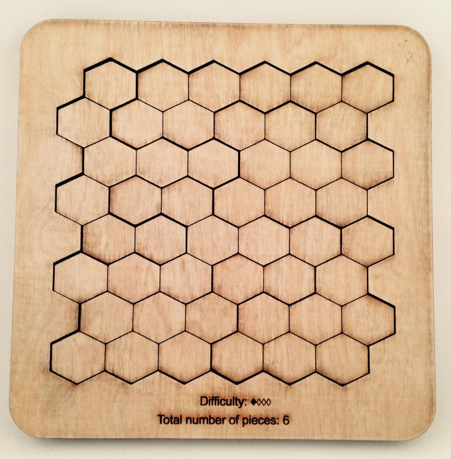 wooden puzzle hexagon