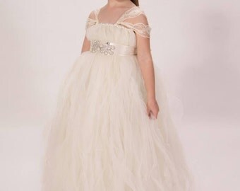 Items similar to Flower Girl Tutu Dress, Tutu Dresses, Wedding, Flower