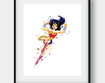 Wonder Woman Wall Art wonder woman poster | etsy Wonder Woman Wall Art wonder woman poster | etsy
