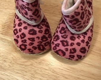 Pink Animal Print Boots