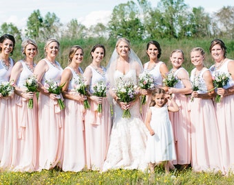Chiffon maxi skirt, wedding skirt, bridesmaid skirt, flower girl skirt, chiffon skirt with belt,