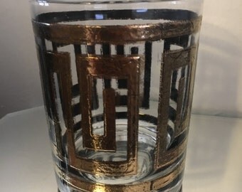 22k gold vintage RARE culver Greek key glasses