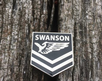 Ron Swanson pin, parks and recreation pin, Be a Swanson pin, camping