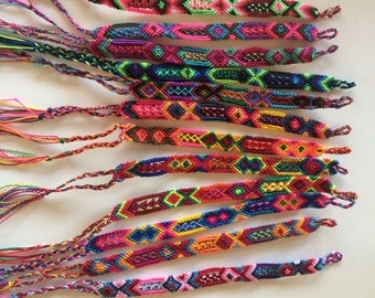 Friendship Bracelet Set / Mexican bracelet / 1 cm wide / Chiapas / boho gypsy hippie bracelet / handwoven / set of 6, 12, 24 or 100 pieces