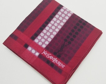 FREE SHIPPING!!! Yves Saint Laurent YSL Hanky Handkerchief