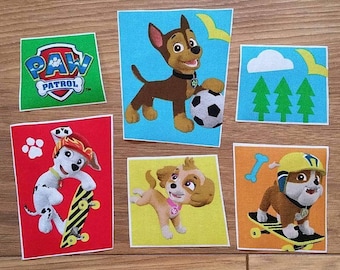 Brand new iron on Paw Patrol motifs/embellishments/patches ideal for craft