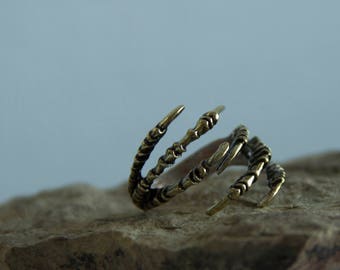 Dark souls ring, Ring - Dragon's Claw, Gothic Ring Dragon Ring Claw Ring Victorian Ring Fleur De Lis Ring Universal size