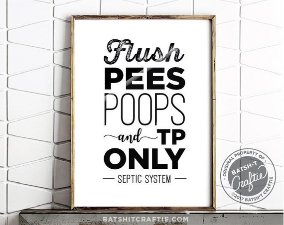 Free Printable Bathroom Septic Signs