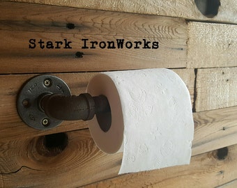 Bathroom Toilet Paper Holder, Industrial Toilet Paper Holder, Steampunk Toilet Paper Holder, Rustic Toilet Paper Holder