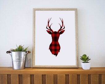 Deer Wall Art deer silhouette art | etsy Deer Wall Art deer silhouette art | etsy