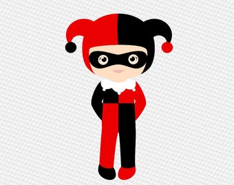 girl clown SVG Clipart Cut Files Silhouette Cameo Svg for Cricut and Vinyl File cutting Digital cuts file DXF Png Pdf Eps vector clip art
