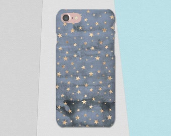 Blue Gold Phone Case, Stars Phone Case, iPhone 6S Case, Blue iPhone 7 Case 6s Plus 5 iPhone SE Case, Galaxy S7 Case S6 S5 Lg G5 Phone Case