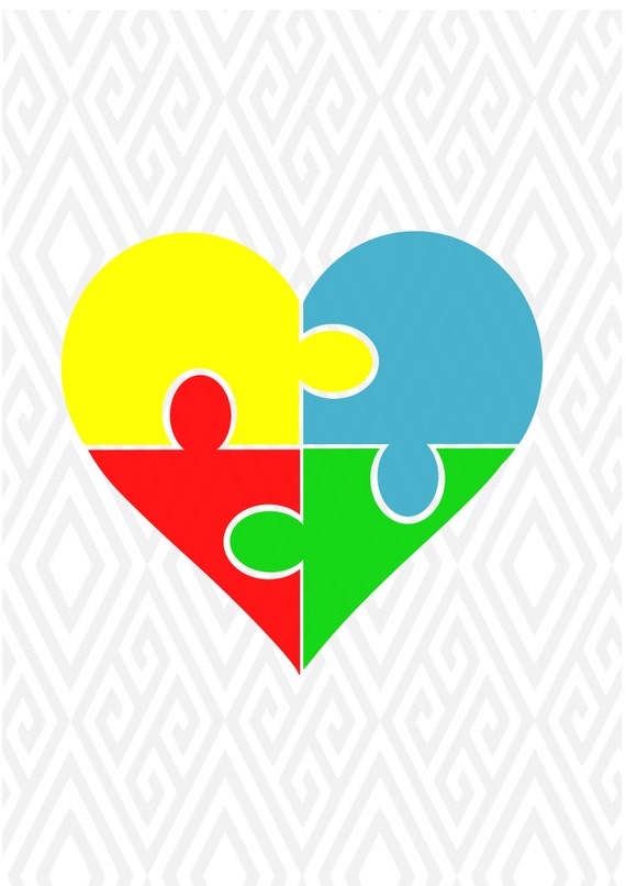 Download Autism Awareness Heart; Cuttable Design in SVG; DXF; PNG ...