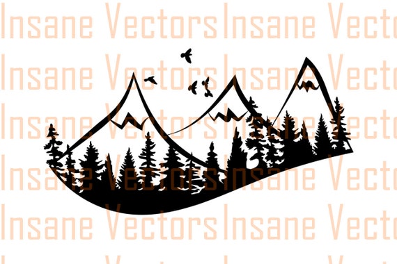 Free Free 122 Silhouette Mountain Scene Svg SVG PNG EPS DXF File