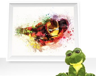 80%OFF Iron Man print, Ironman wall decor, Avengers printable, Ironman print, Iron Man watercolor, Tony Stark art print, Iron Man printable