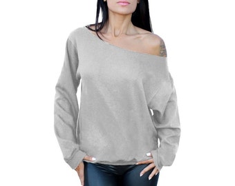 Off The Shoulder Oversized Slouchy Sweater Sweatshirt