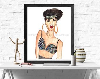 Selena Quintanilla, personalized gifts, Art Prints, PinalesIllustrated