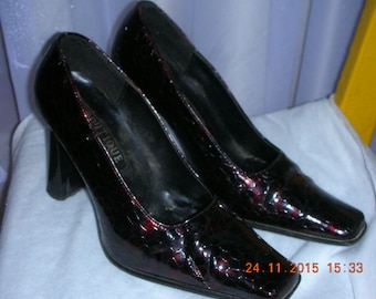 Vintage BOUTIQUE Italy shoes, High Heel women's shoes, burgundy shoes