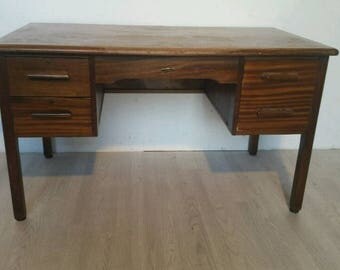 Vintage 1950s-1960s Abbess Solid Wood Desk #1
