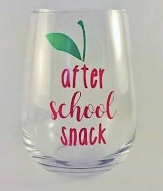 After School Snack Stemless Wine Glass 17oz