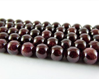8 mm garnet beads A Quality smooth gemstones loose garnet gemstone beads high quality gems garnet stones strand red garnet 8mm round garnet