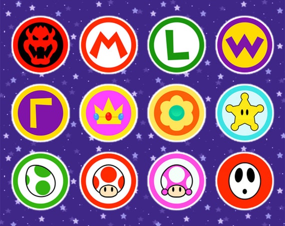 Mario Logos Pins