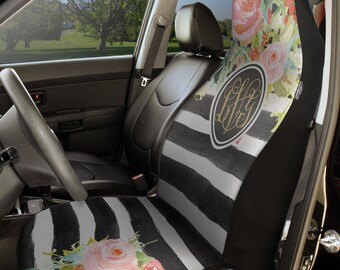 Personalized Car Seat Covers, Monogram Universal Seat Covers - Set of 2, Car Seat Cover, Car Front Bucket Seats Cover