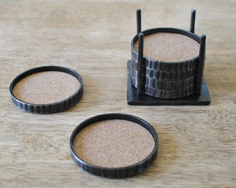 Drink Coasters, Handforged Coasters, Round Coasters, Iron Anniversary Gift