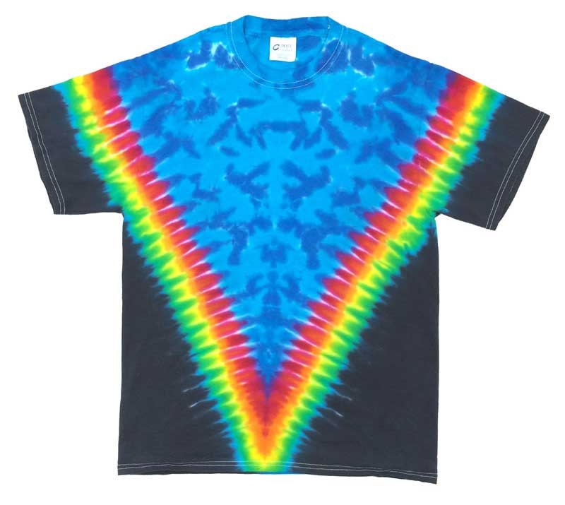 39 Black Rainbow Tie Dye Shirt PNG