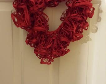 Red Ruffle Finity Scarf