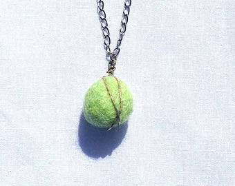 Wire Wrapped Felt Pendant
