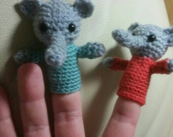 Finger puppets: crocheted individual animals