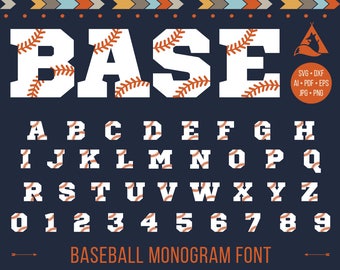 Baseball Font Svg, Baseball Monogram, Softball Alphabet Svg, Baseball Stitches Letters Svg Dxf Png Jpg Eps Pdf Ai Cricut Silhouette Iron on